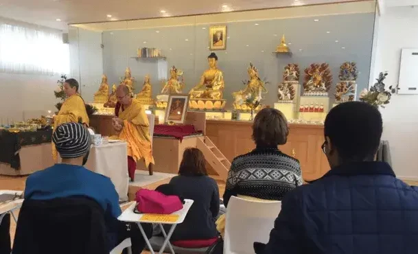 People in the shrine room